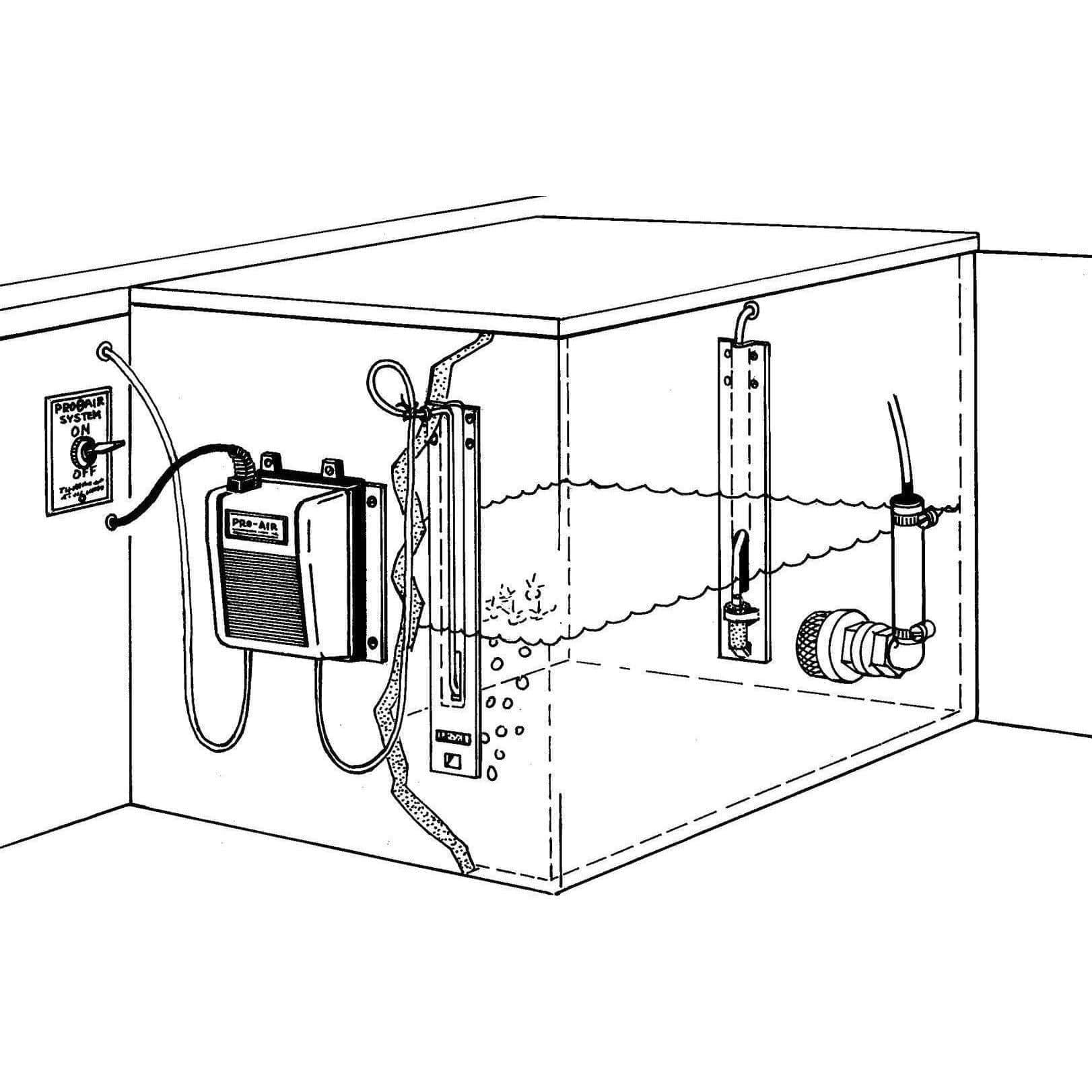 T-H Marine on a boat livewell setup illustrating efficient aeration for bait and catch