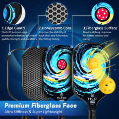 T TICCI paddle edge close-up displaying honeycomb core durability benefit