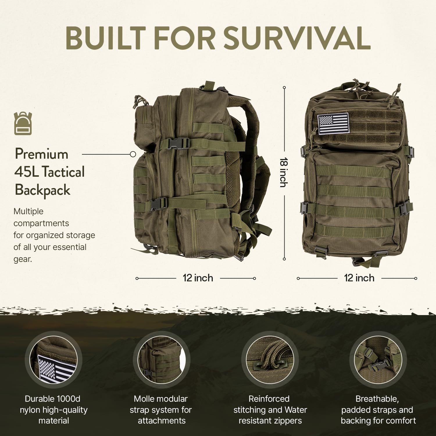 TacPreps emergency food and sealed water pouches demonstrating long-lasting nutrition
