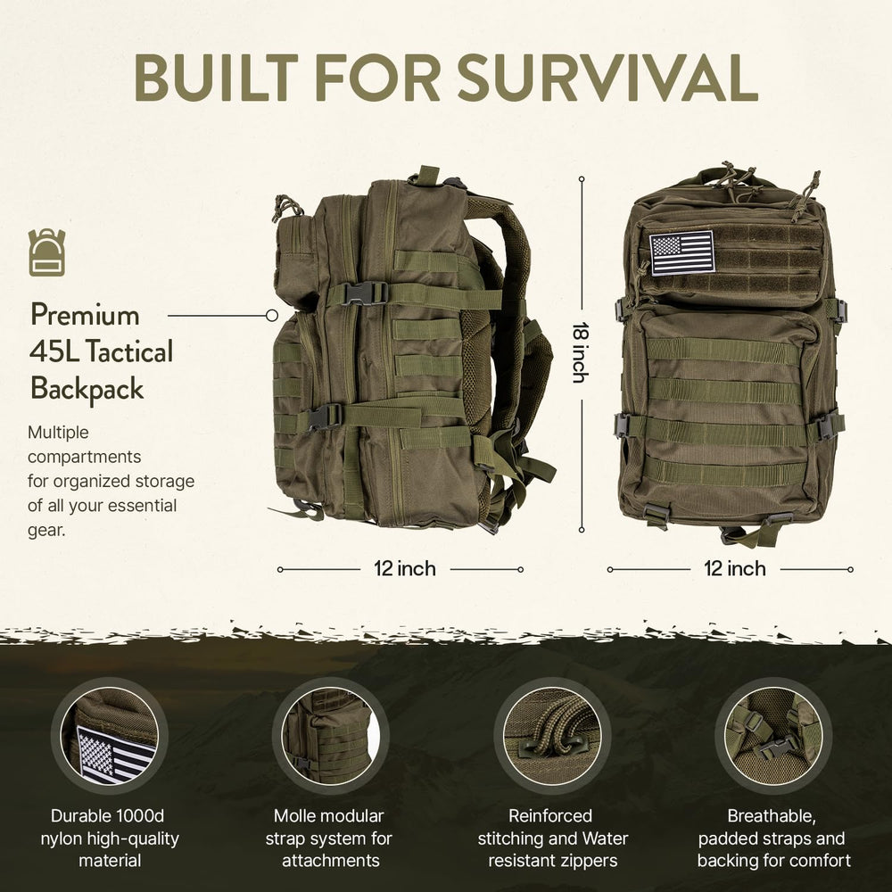 TacPreps emergency food and sealed water pouches demonstrating long-lasting nutrition