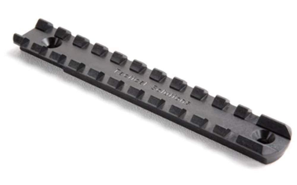Tactical Solutions front view of Picatinny rail showing secure optic mounting benefit