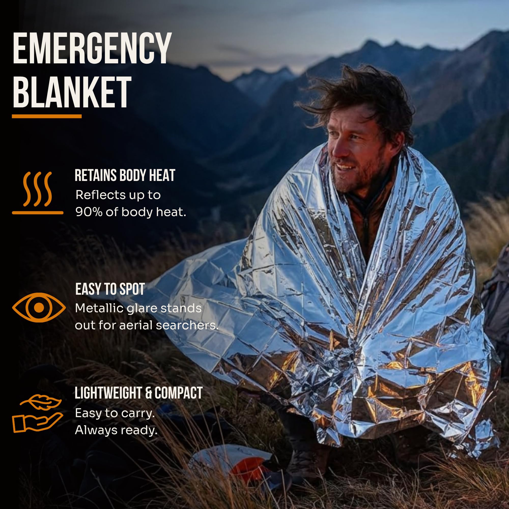 Tactiko Survival paracord and glow stick used to mark trail and secure shelter fast