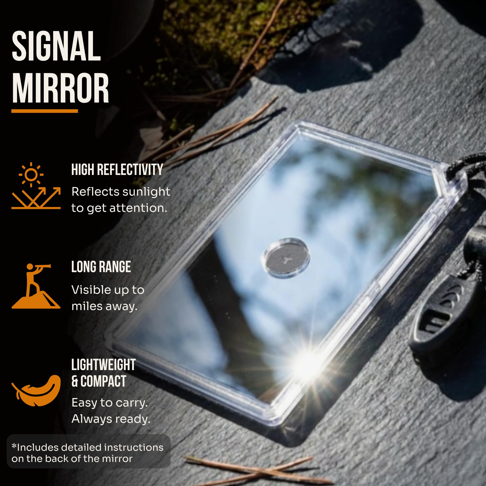 Tactiko Survival detailed shot of pealess whistle built to sound clearly in wind and cold