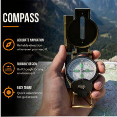 Tactiko Survival close-up of signal mirror reflecting light to aid long-distance visibility