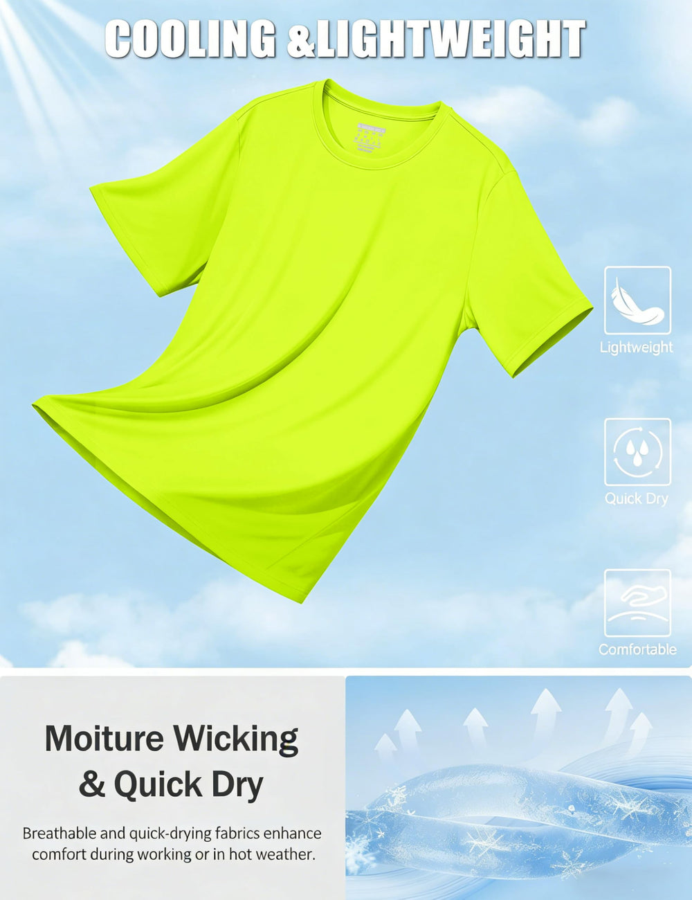 TACVASEN shirt in water use showing fast-drying and comfort benefit