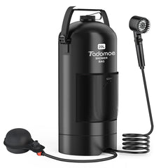 Tadomoe front view filled bag showing solar-heated water benefit
