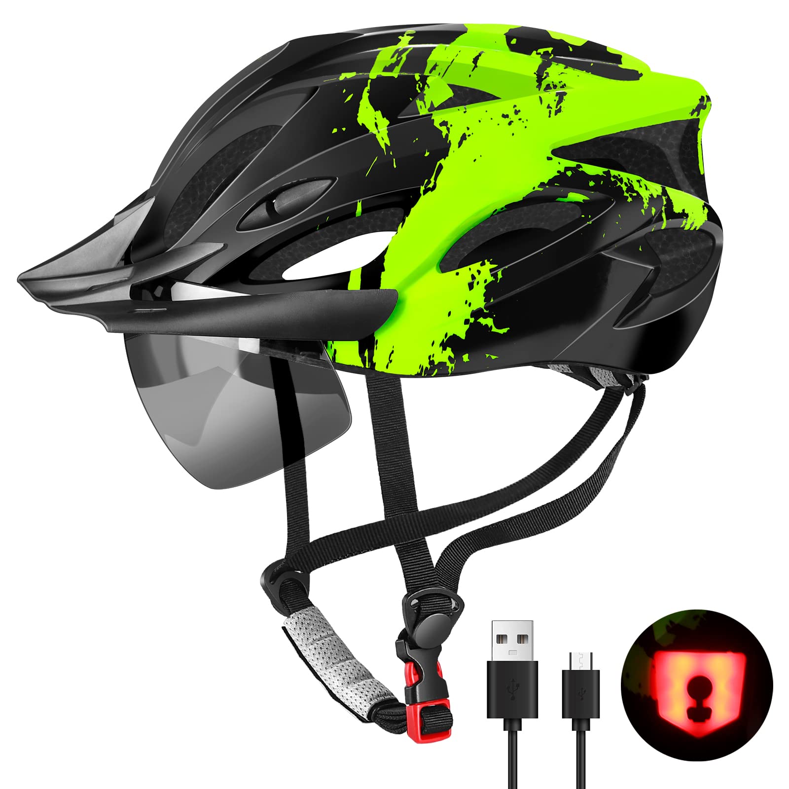 tadpole front view helmet showing shell and visor, improves safety and shade