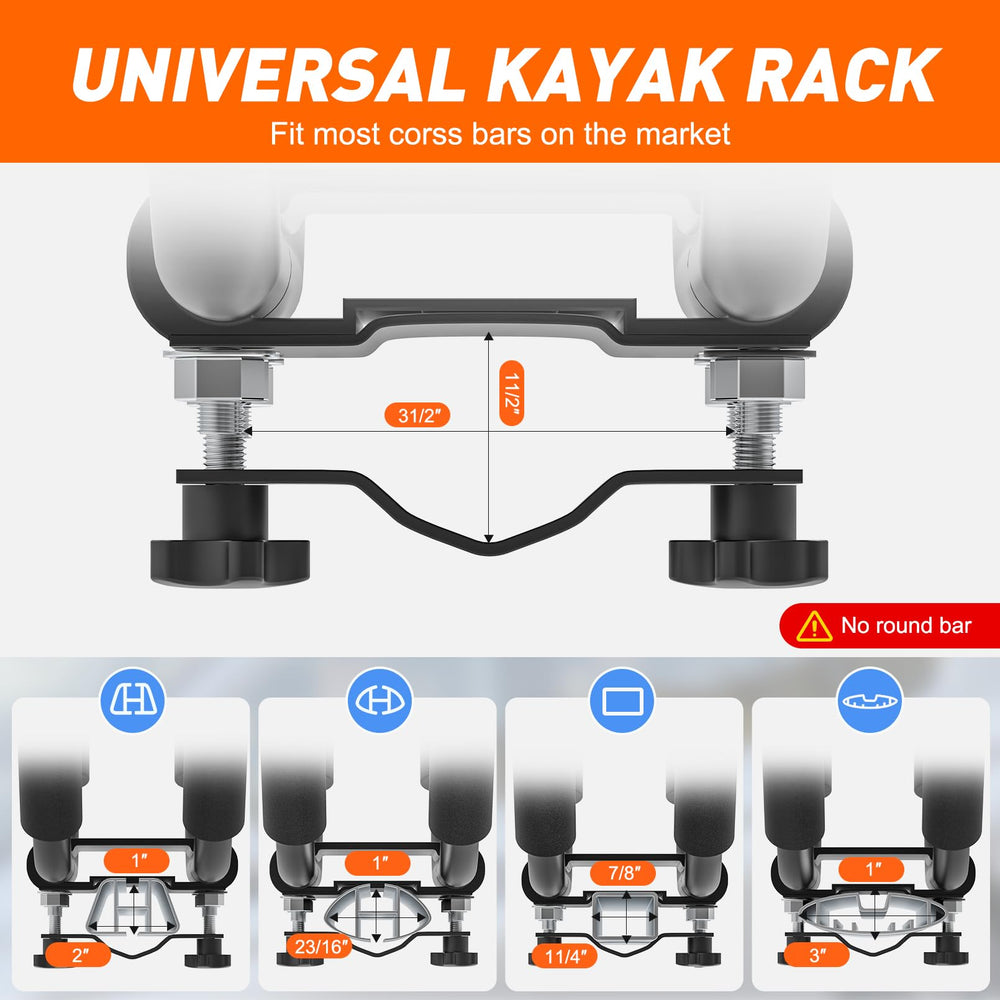 Taelakeni showing kayak side-loading into J-bar for easier lifting and space-saving