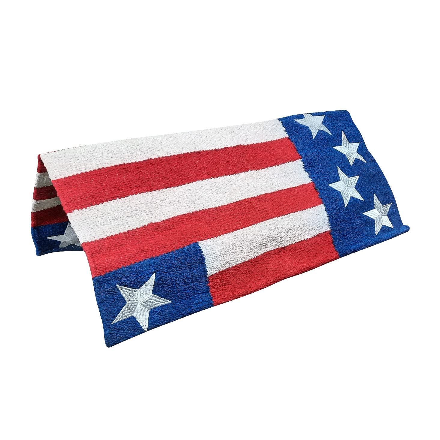 Tahoe Tack front view of American flag blanket showing full pattern and patriotic appeal