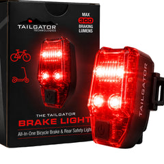 Tailgator Technologies front profile showing compact tail light and wide beam benefit