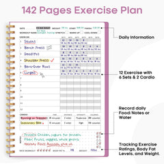 Taja open layout detail with workout rows for sets, reps, and weights