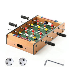 TALLO 20" foosball front view on table showing compact playability and quick setup
