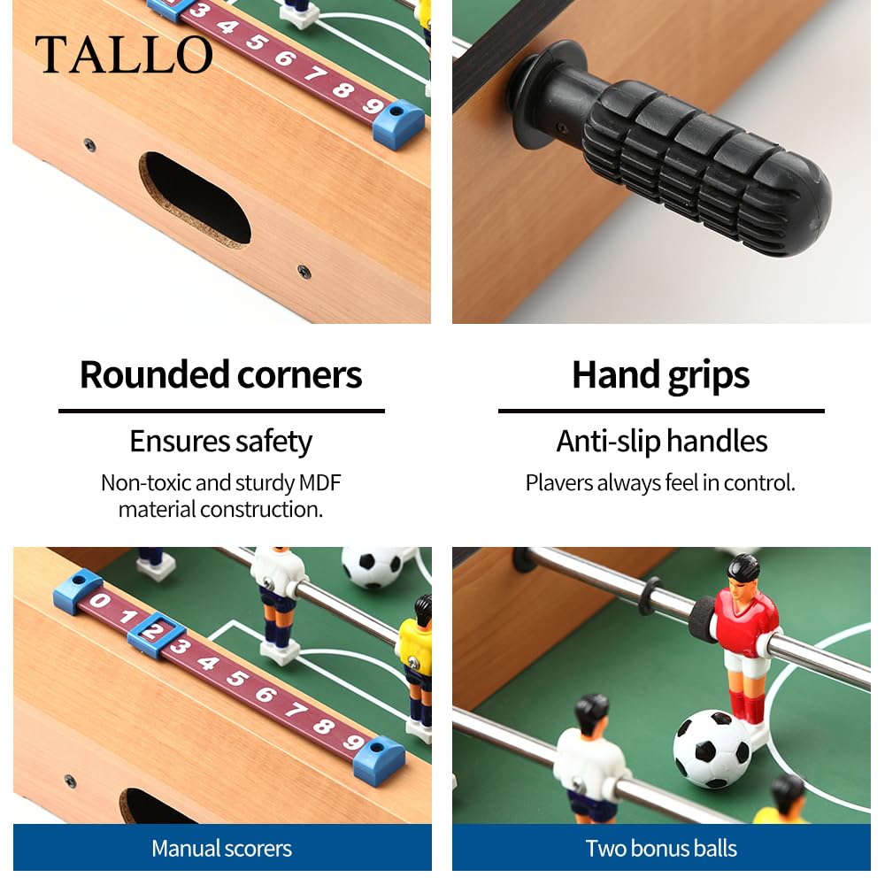 TALLO close-up of player and rod illustrating durable ABS parts for smoother control