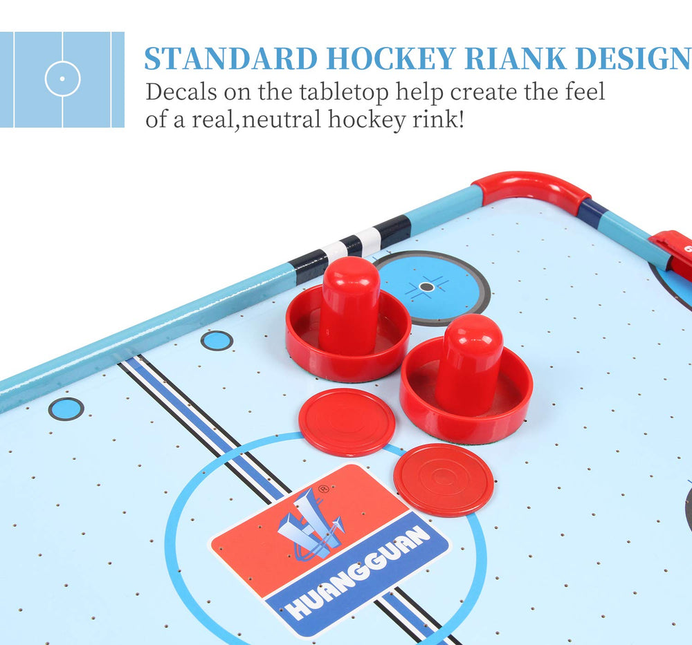 TALLO pushers and pucks laid out, ready-to-play convenience benefit