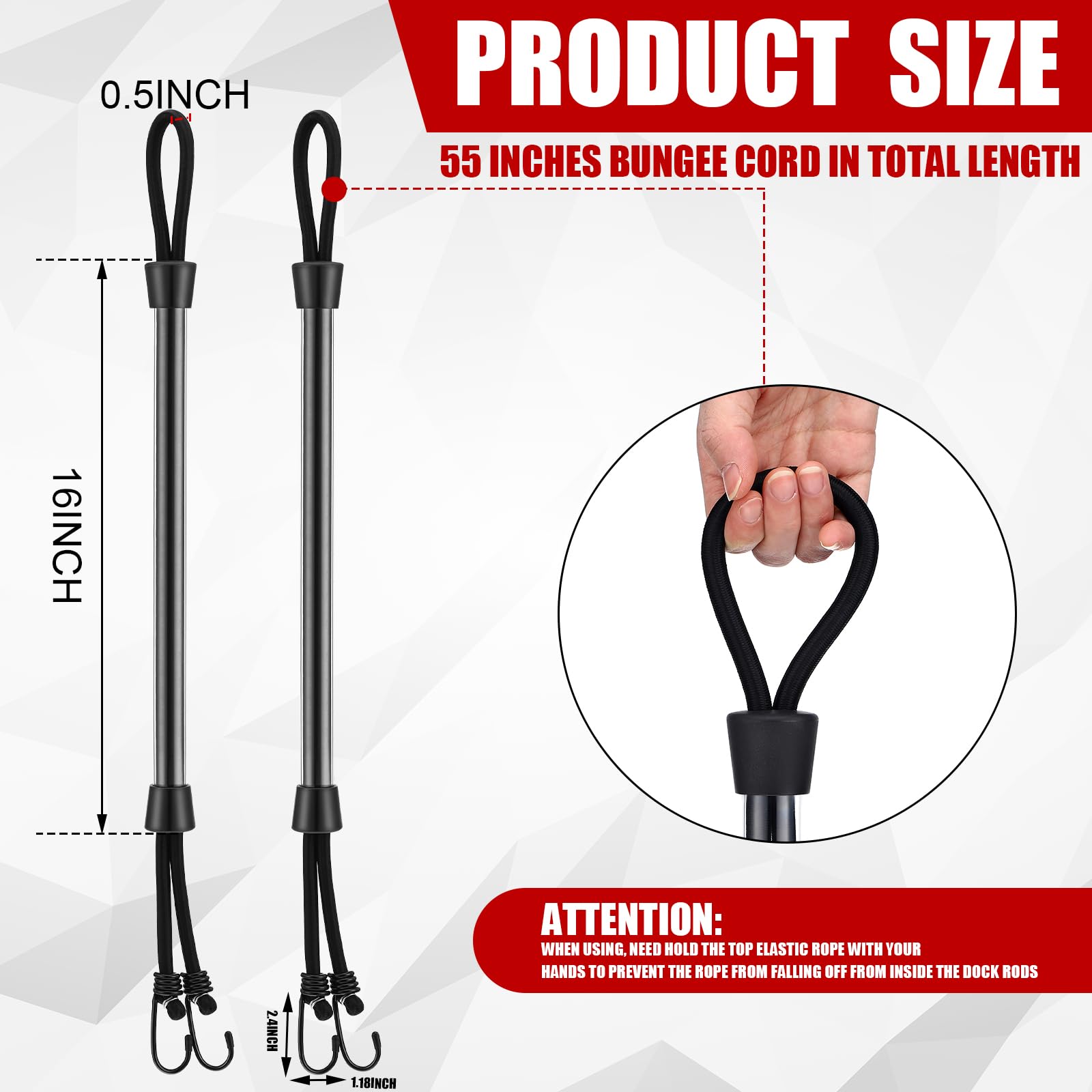 Tandefio close-up of hook and attachment, easy secure benefit