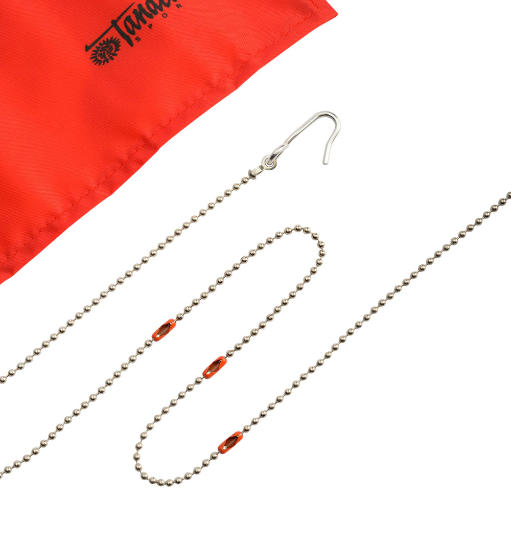Tandem Sport red linesman flags displayed flat demonstrating visibility and steady grip