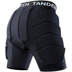 Tanden front view padded shorts showing slim fit and full hip protection benefit
