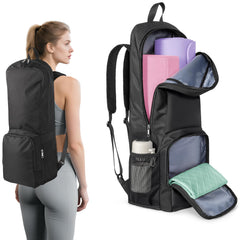 Tangoner front view of backpack showing zip closure and pockets for organized transport