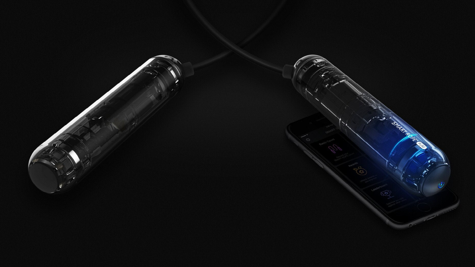 TANGRAM PURE rope texture detail showing adjustable cable for smooth, tangle-free rotation