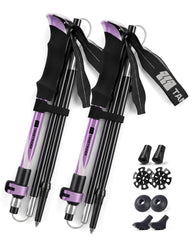 TANSTRIDER front view of purple poles showing full-length stability and color