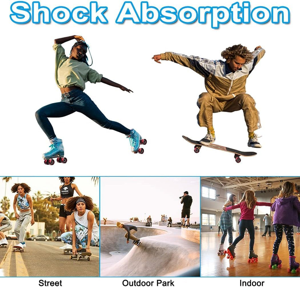 Tanzfrosch mounted on quad skate demonstrating improved roll and control