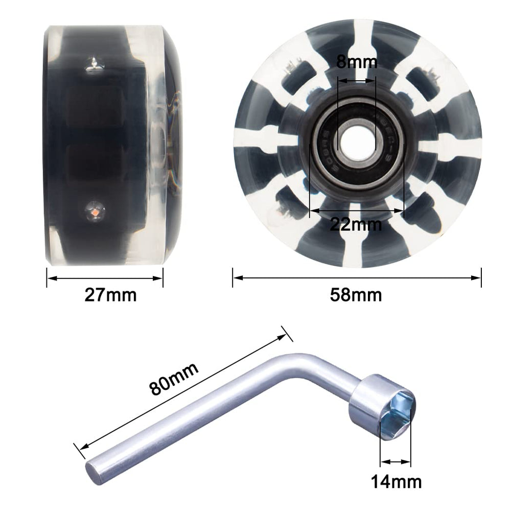 Tanzfrosch wheel beside a coin to show scale and compact quad skate fit
