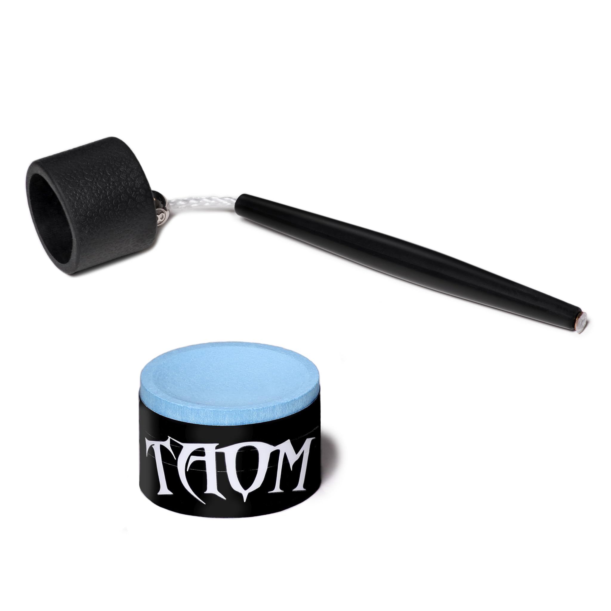 TAOM blue chalk front packaging showing compact professional design and quick access