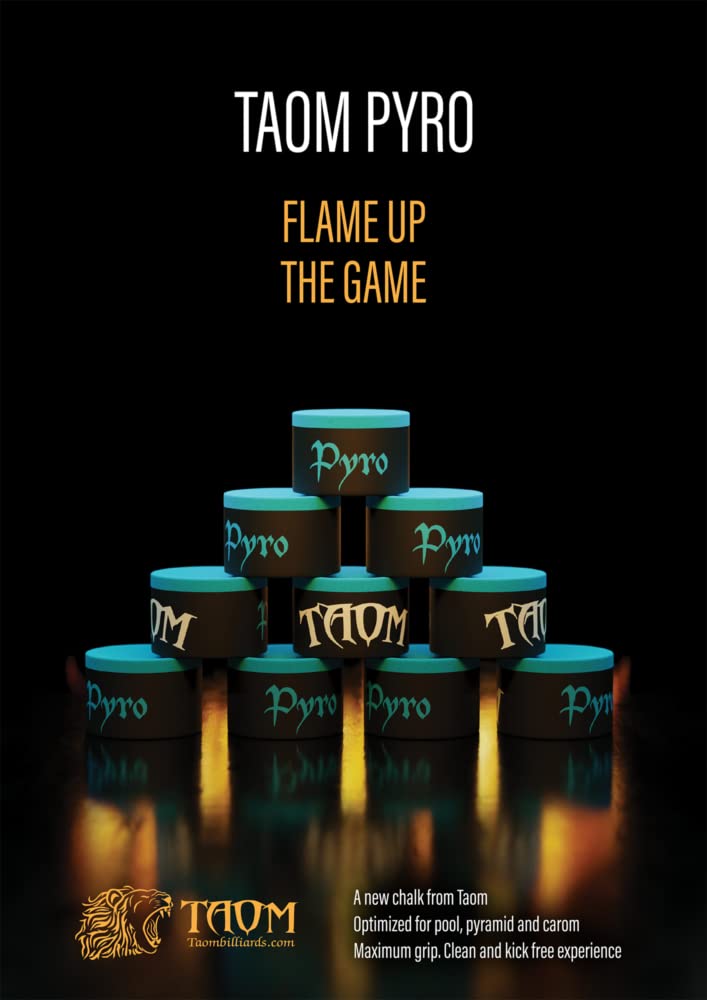 TAOM chalk on a pool table during a shot demonstrating clean contact and low residue