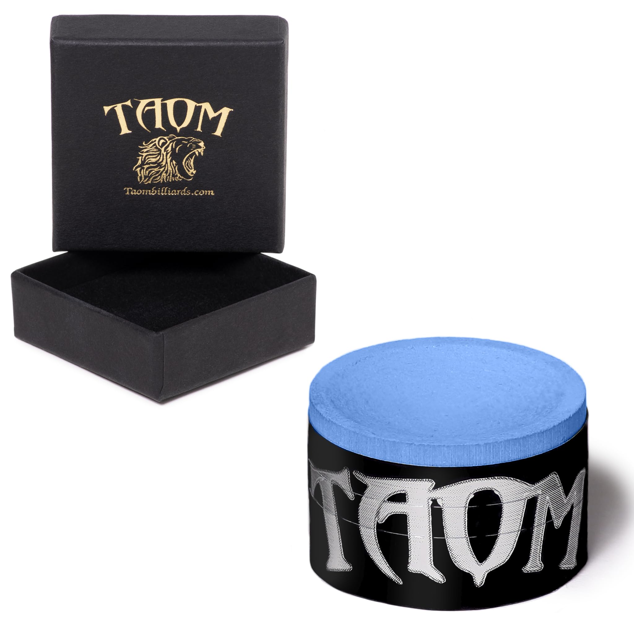 TAOM V10 front packaging showing branded box and blue chalk benefit durability