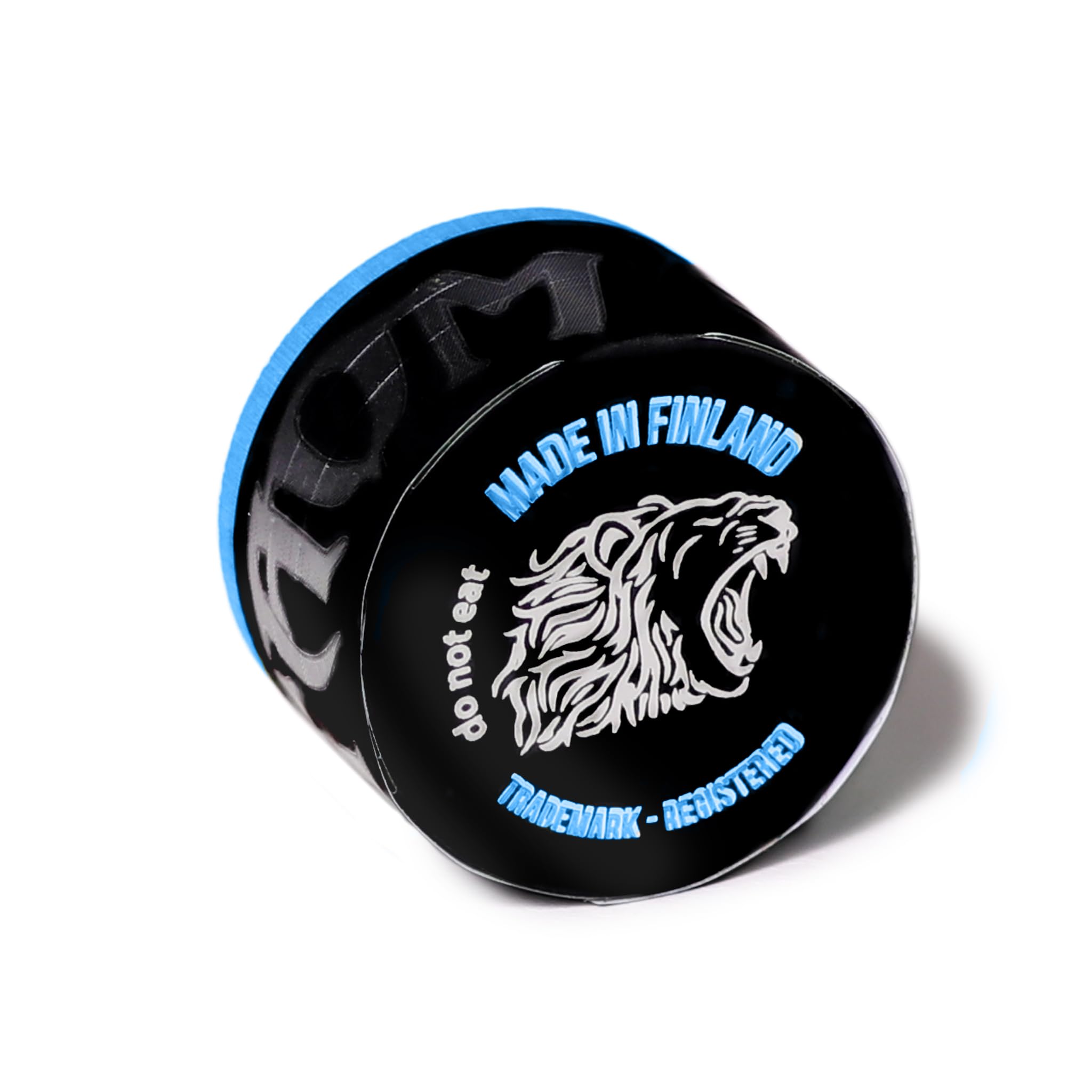TAOM V10 top view of round chalk puck highlighting even surface grip