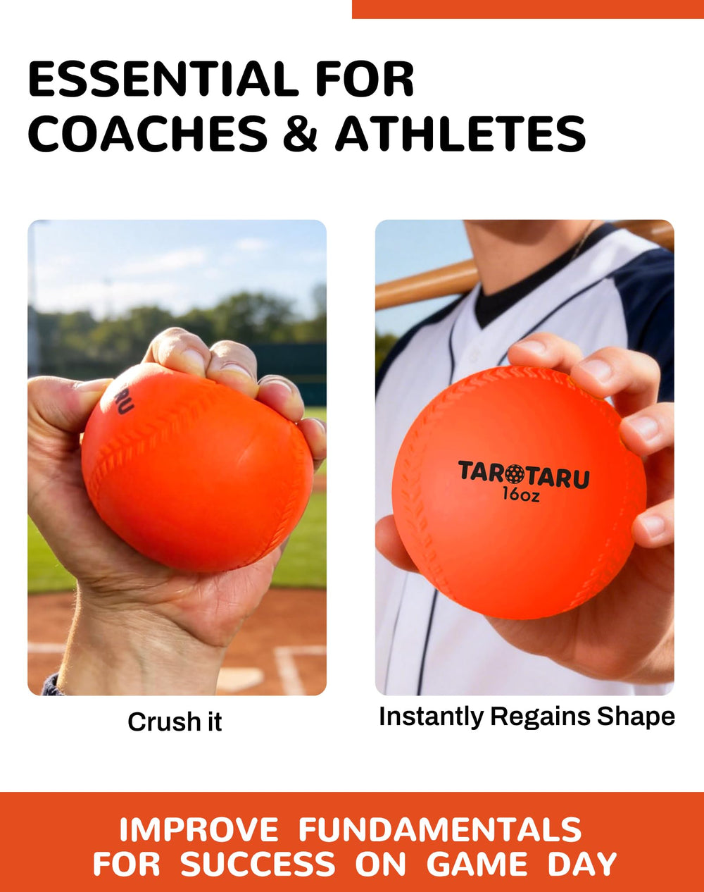 Tarutaru size comparison with a standard baseball illustrates scale and training benefit