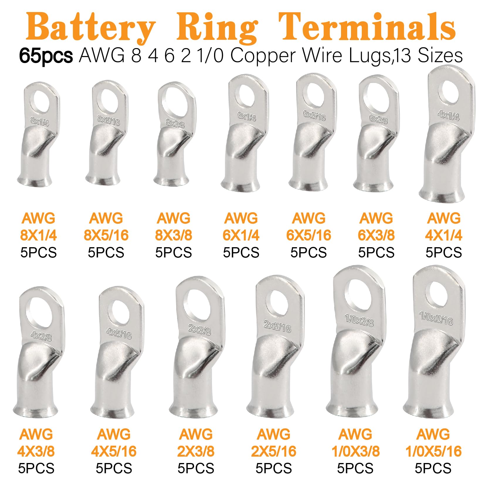 Taukealugs close-up of copper ring terminals highlighting corrosion resistance