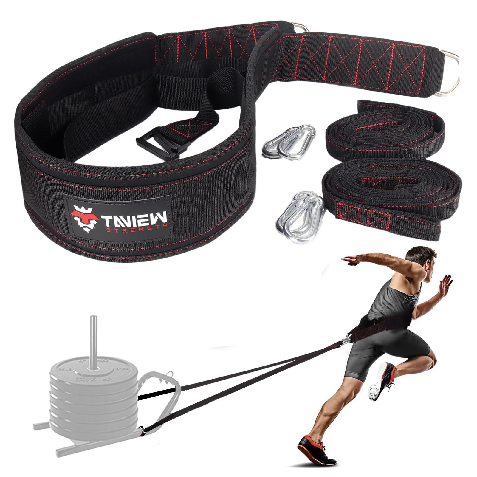 TAVIEW front view belt showing secure closure and ergonomic fit for stable pulls
