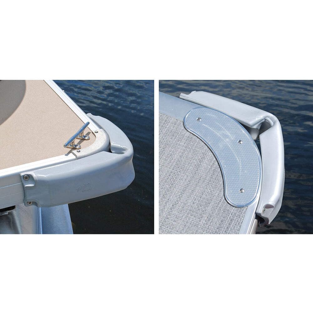 TaylorMade corner fender installation detail with stainless fasteners demonstrating secure mount