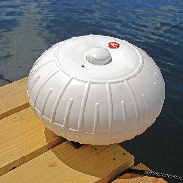 TaylorMade wheel mounted on dock corner demonstrating cushioned protection