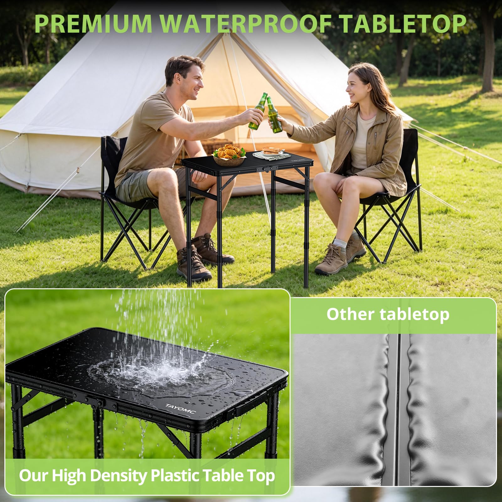 TAYOMC leg and latch detail durable aluminum stability benefit