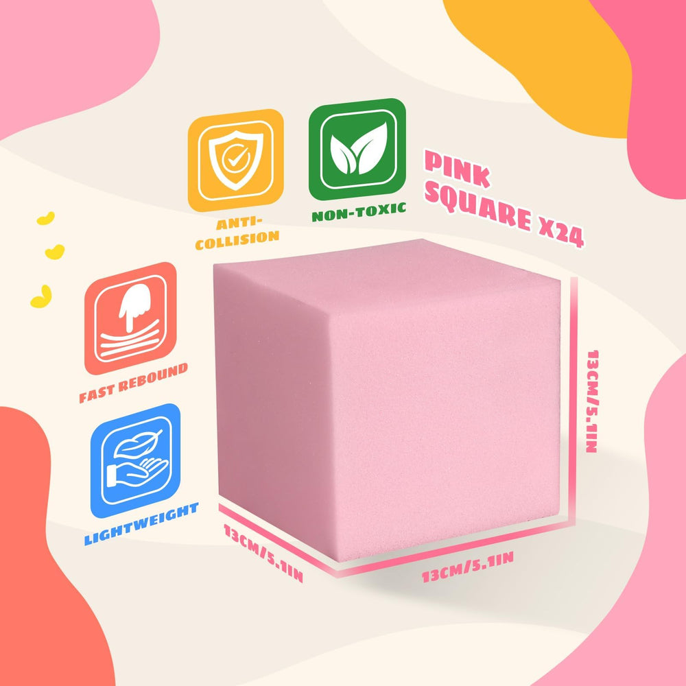TAYUQEE close-up of foam cube texture demonstrating soft rebound and durability