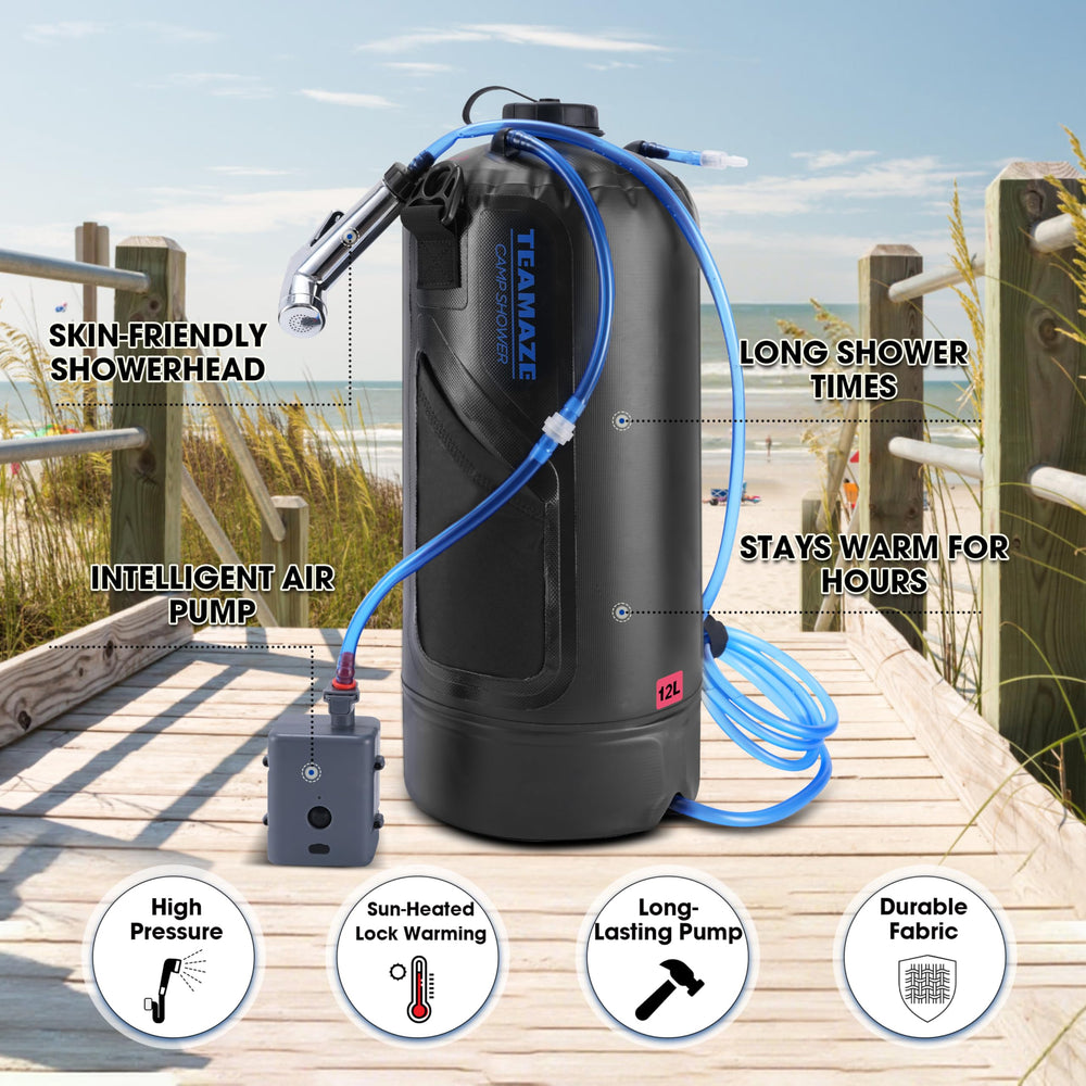 Teamaze close-up of the auto pressure pump demonstrating one-button convenience