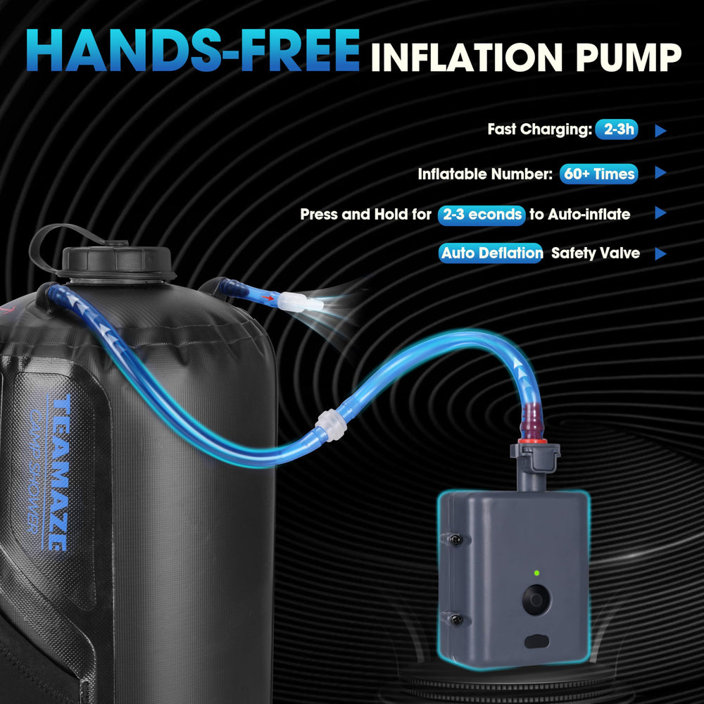 Teamaze folded compact bag, emphasizes easy packing advantage