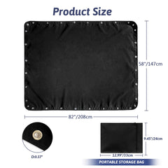 TeBaisea black fabric texture close-up highlighting water-resistant finish