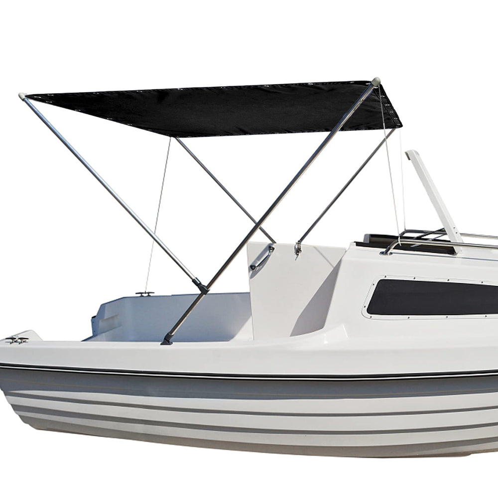 TeBaisea installed on boat during daytime cruise offering shaded cockpit comfort