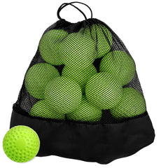 Tebery front view of 12-pack bright practice baseballs showing product and packaging benefit