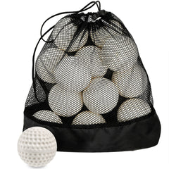 Tebery front packaging showing 12 white dimpled baseballs for reliable practice