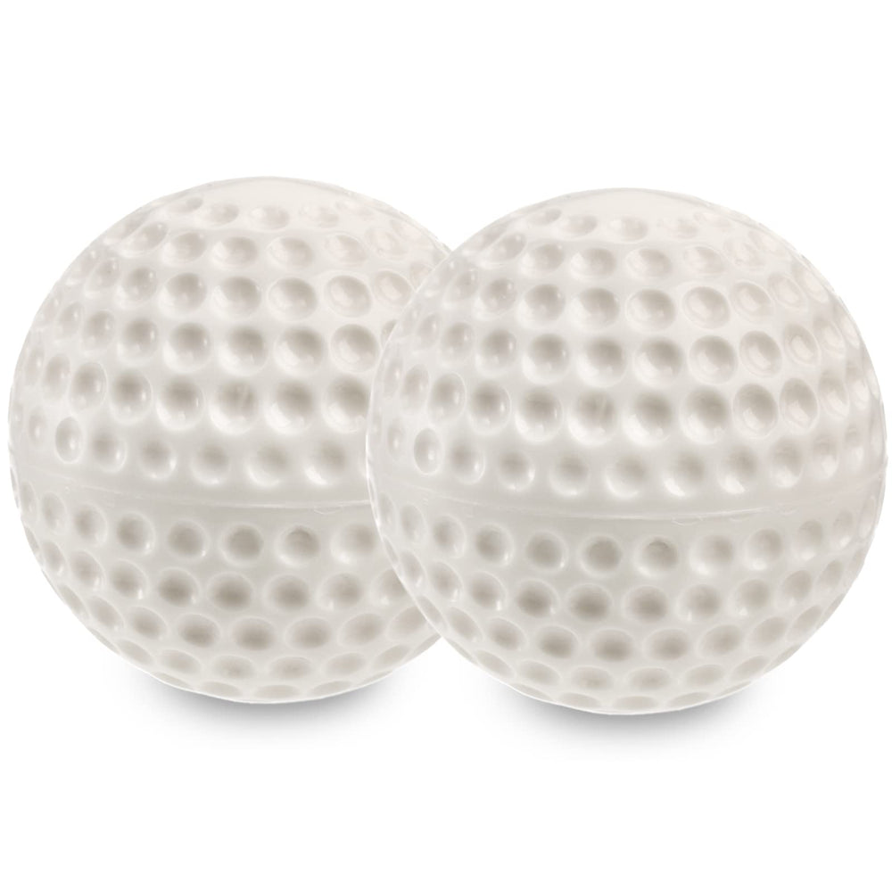 Tebery ball next to ruler showing 9-inch circumference for machine compatibility