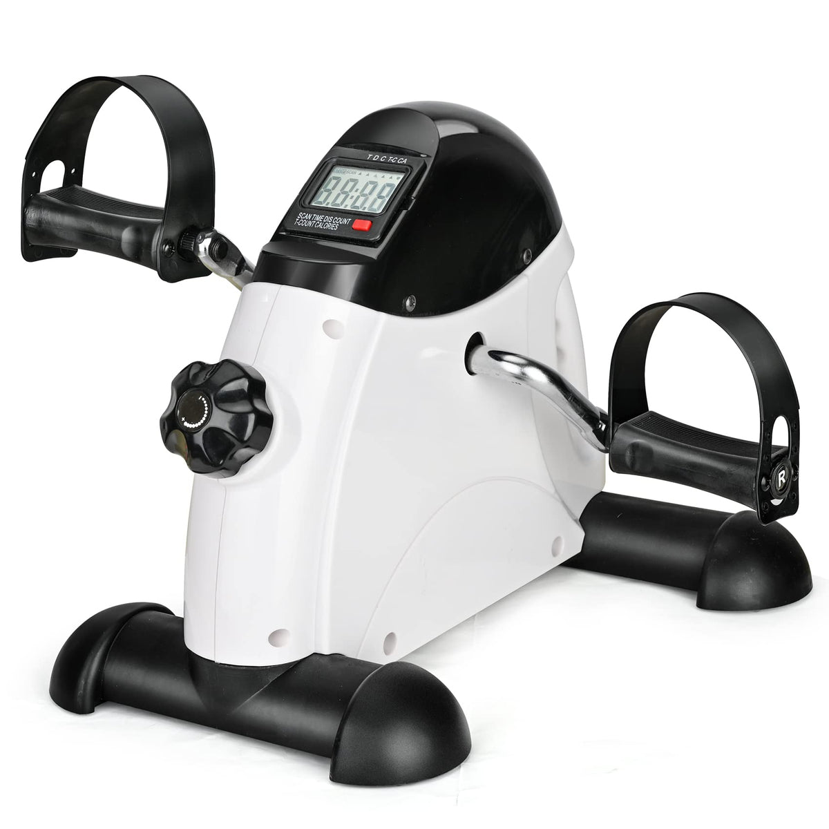 TECHMOO front view showing compact pedals and stable base for discreet exercise