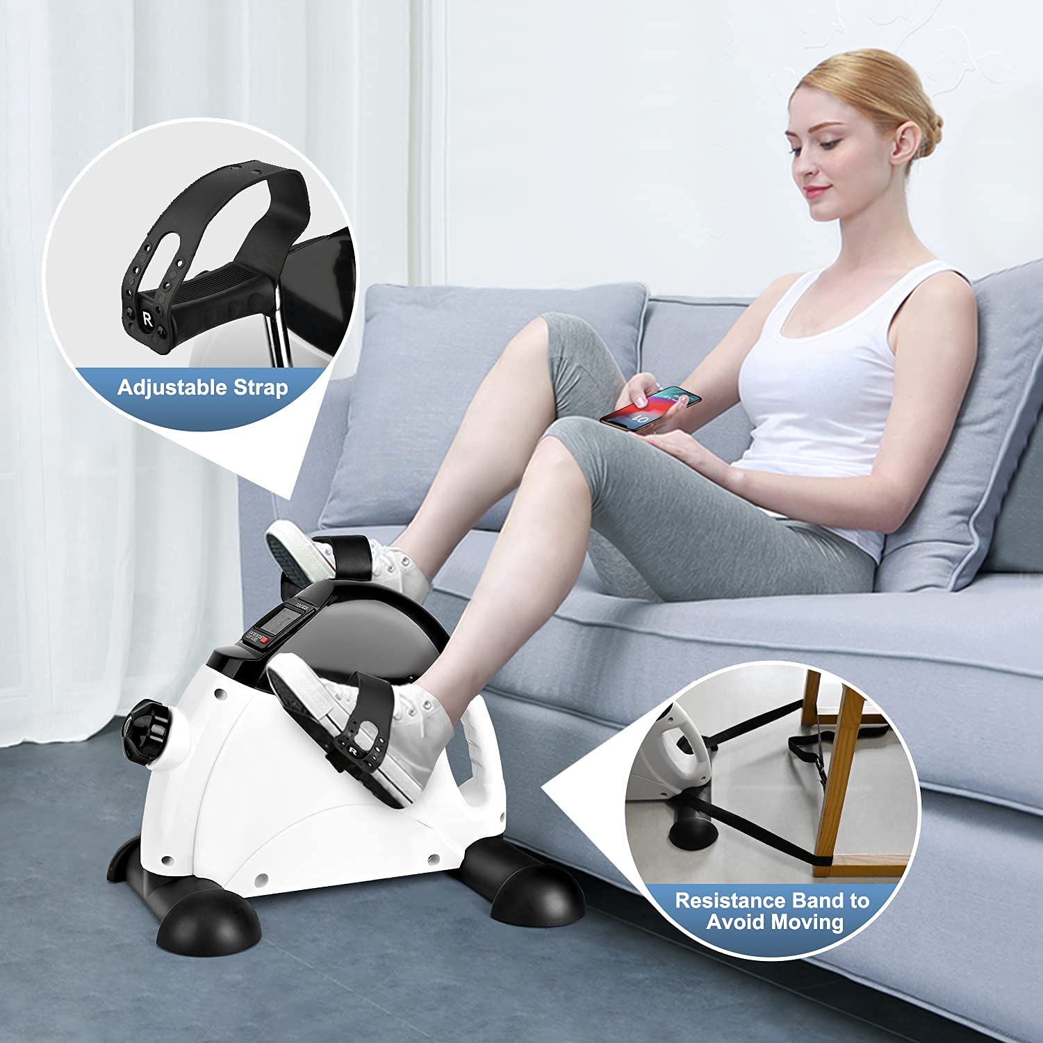 TECHMOO scale comparison with chair showing size and portability benefit