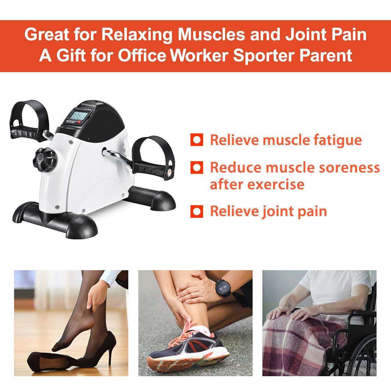 TECHMOO tabletop arm use showing hands pedaling for shoulder mobility benefit