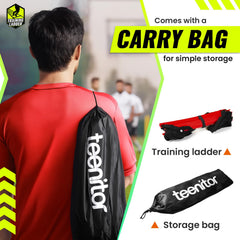 Teenitor folded inside drawstring carry bag for compact storage and portability