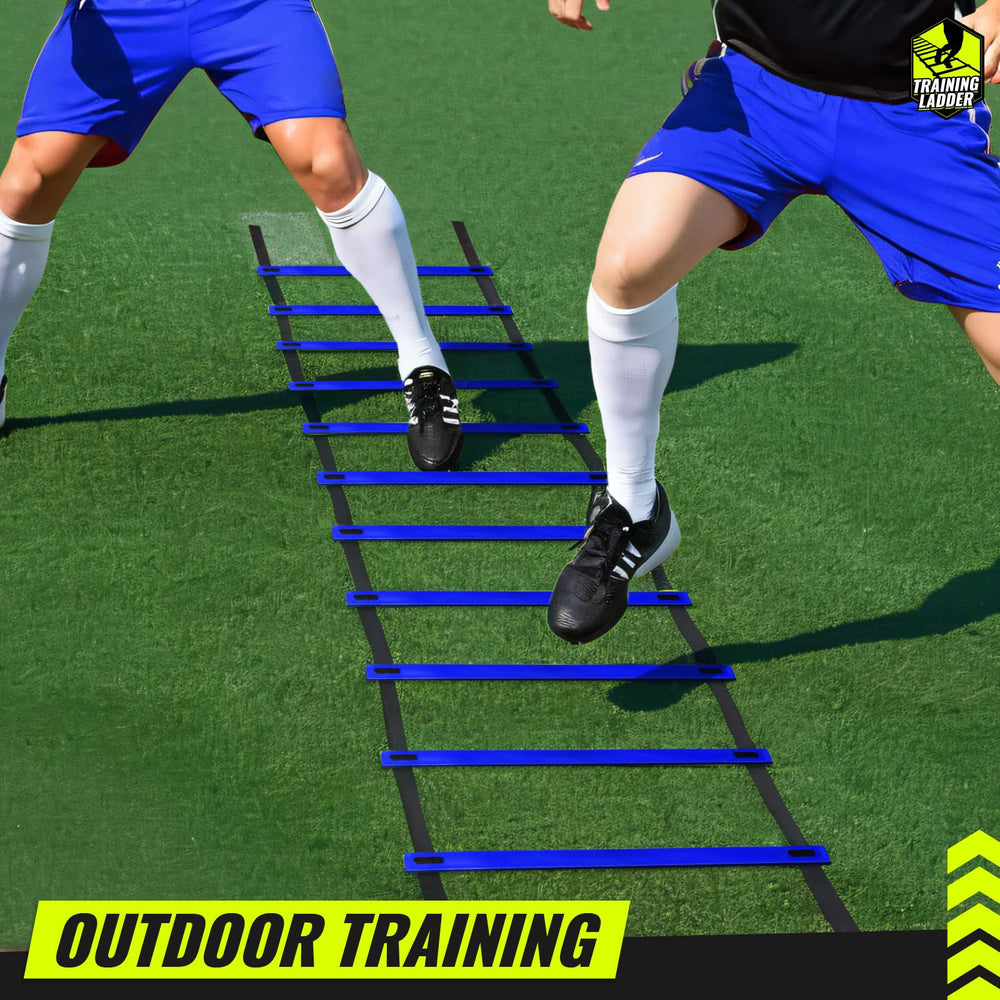 Teenitor next to soccer ball showing scale and suitability for soccer training