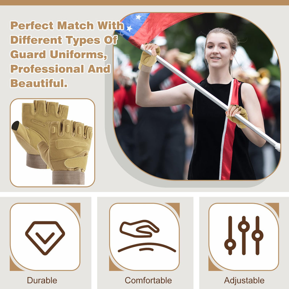 Teenyyou gloves in use with flag showing improved grip and control during routine